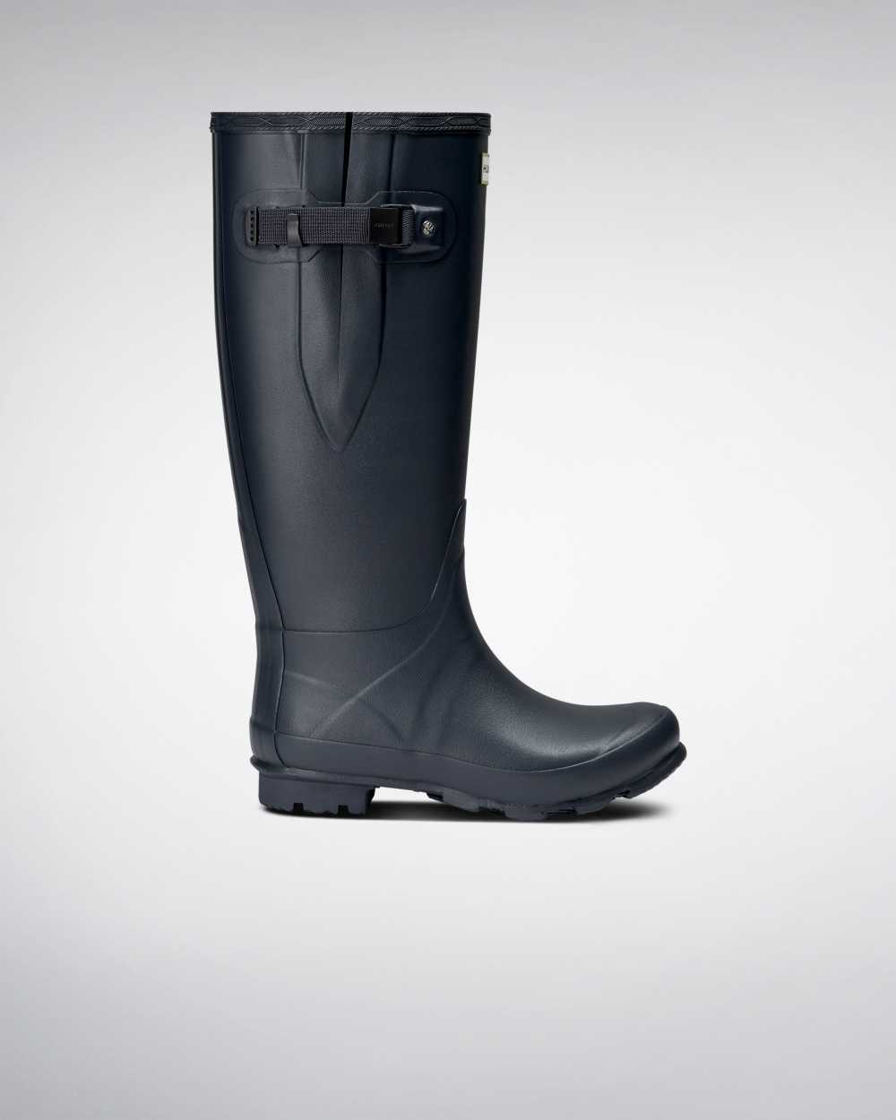 Hunter Norris Field Wide Fit Women's Rain Boots NZ-87570V Navy